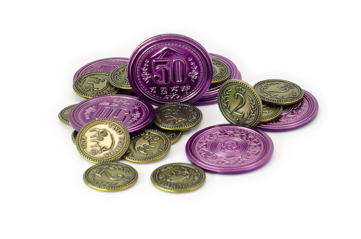 $2 and $50 Metal Coins (Scythe & Expeditions) – Stonemaier Games