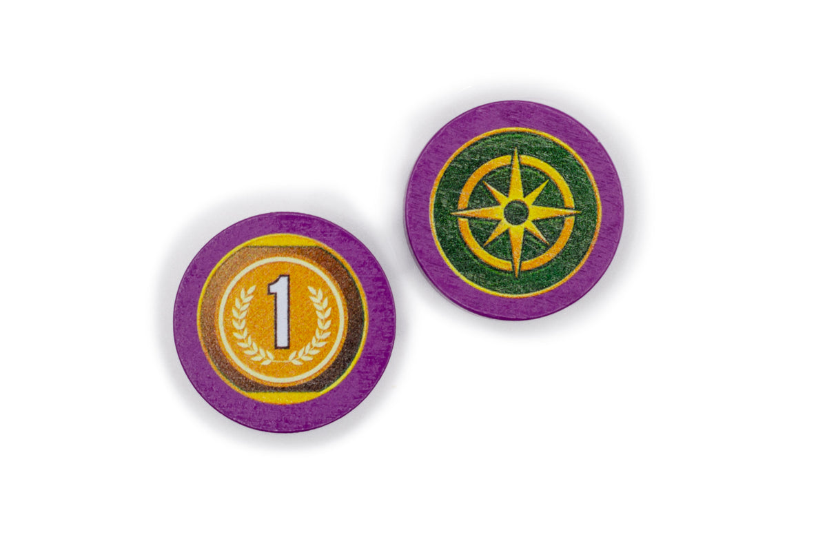 Wooden Map Tokens for Expeditions: Gears of Corruption – Stonemaier Games