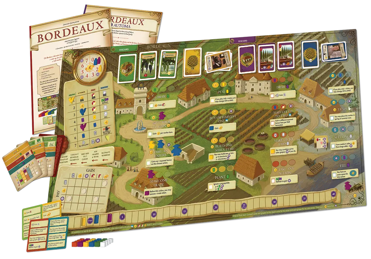 Viticulture: Bordeaux Expansion game setup