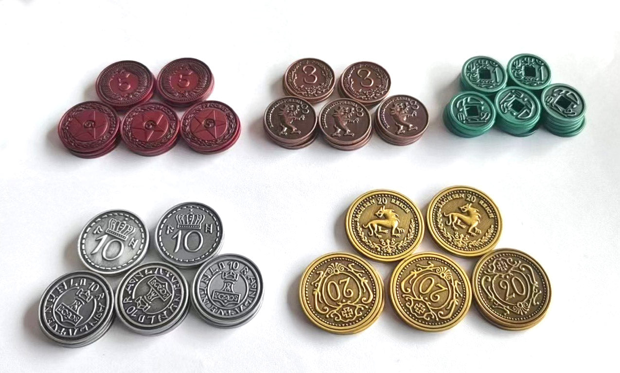 80 Metal Coins for Scythe and Expeditions - 2024 Version (Stonemaier Games)